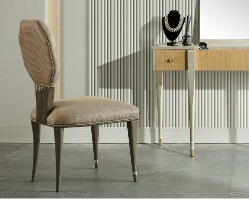 Luxus Design Polster Stuhl Sitz Lehn Esszimmer Holz Stühle Lederstuhl Sessel Neu