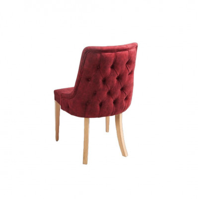 Roter Chesterfield Stuhl Moderner Lehnstuhl Luxus Polster Einsitzer Esszimmer Stühle