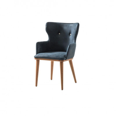 Echtholz Möbel Stuhl Esszimmer Design Stühle Naturholz Lehnstuhl Holzstuhl Neu