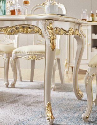 Esstisch Klassischer Esszimmer Set 7tlg Set 6x Stühle Essgruppe Massivholz