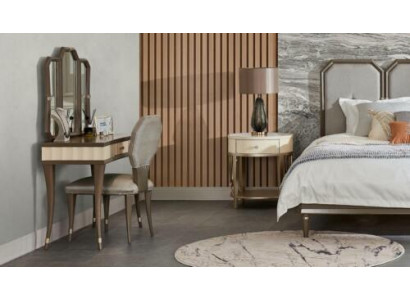 Schminktisch Schlafzimmer Kommode Stuhl Konsolentisch Luxus Massivholz 2tlg