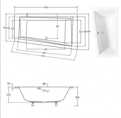 Badewanne Eck Bade Wannne Badezimmer Einbau Wannen Acryl Design