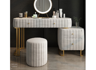 Designer Konsolen Schminktisch Kosmetik Tisch Spiegel Deko Kommode Frisier