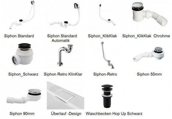 Dusche Duschtasse Acrylwanne Flach Ablaufgarnitur Ablauf Duschwanne