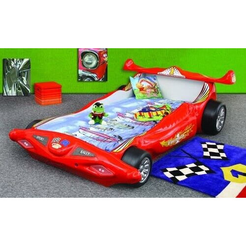 BETT MIT MATRATZE KINDERBETT AUTOBETT KINDERZIMMER FARBAUSWAHL RENNWAGEN