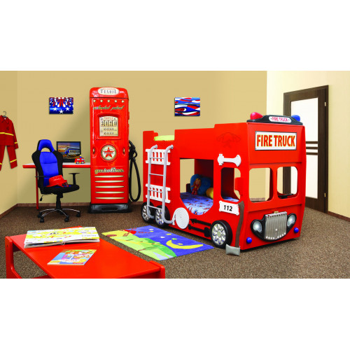 Feuerwehrauto Stockbett Bett Hochbett Doppelstockbett Etagenbett Kinderbett