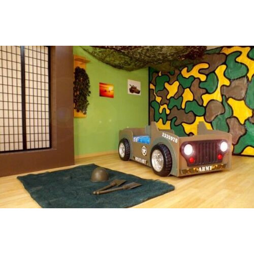 Kinderbett Jugendbett Bett Betten Jeep Auto Fahrzeug BETT + MATRATZE Neu