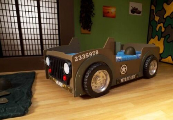 Kinderbett Jugendbett Bett Betten Jeep Auto Fahrzeug BETT + MATRATZE Neu