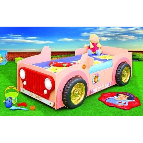 Kinderbett Bett Betten Jugendbett Mädchen Girly Jeep Auto Bett für Mädchen Neu