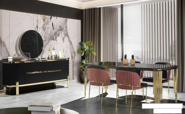 Luxus Esszimmer Set Tisch Garnitur Klassische Stuhlgruppe 4x Stühle Sets 5tlg