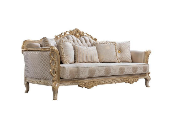 Chesterfield Barock Couch Klassische Wohnzimmer Möbel Komplett Set 5tlg