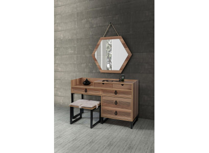 Schlafzimmer Spiegel Kommode Holz Modernes Design Luxus braun neu