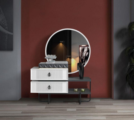 Design Commode / Buffet Armoire Commodes Buffet 2tlg. Miroir Meuble