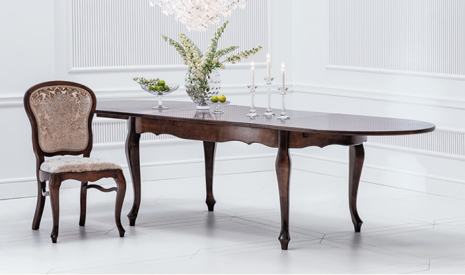Klassischer Antik Stil Esstisch Wohnzimmer Holz Tische XXL Big Neu