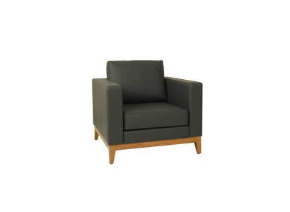 Dunkelgrüner Einsitzer Designer Sessel Relax 1-Sitzer Büro Relaxsesel