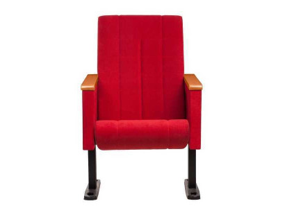 Designer Roter Luxus Stuhl 1-Sitzer Moderner Lehnstuhl Textil Holzmöbel