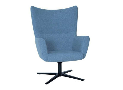 Blauer Sessel Ohrensessel Designer 1-Sitzer Moderner Cocktailsessel