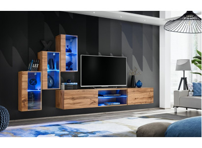 Modern Möbel Wohnwand Designer Set 4tlg Wand Regale Einrichtung Neu