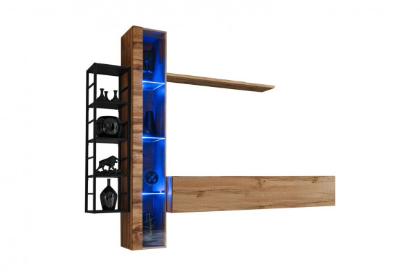 Braun Designer Wohnwand Luxus Wohnzimmer Möbel Komplette Set Sideboard Möbel