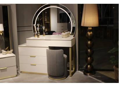 Schminktisch Set Konsole Spiegel Schlafzimmer Möbel Design Hocker 3tlg. Neu