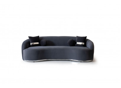 Designer Sofa 4 - Sitzer Schwarze Sofas Couchen Big xxl Sitzmöbel 250cm