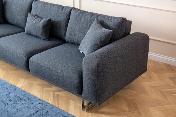 Sofagarnitur 4+1 Sitzer Luxus Garnitur Set Sofas Sessel Stoff Polster