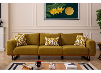 Italienische Sofa Couch Polster 4 Sitzer Möbel 270cmTextil Couchen Neu