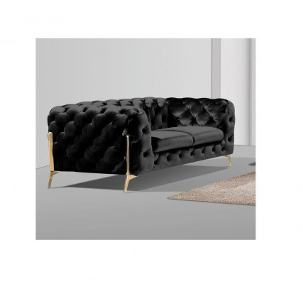Design Chesterfield Sofa 2-Sitzer Couch Samt Polster Textil Sofas Zweisitzer Neu