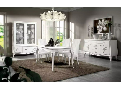 Esszimmer Set Esstisch 4 x Stühle Essgruppe Essgarnitur Sideboard 7tlg