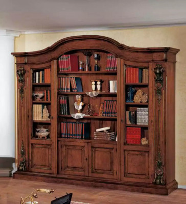 Braune klassische Büromöbel Massivholz Schreibtisch Bücherregal Schränke
