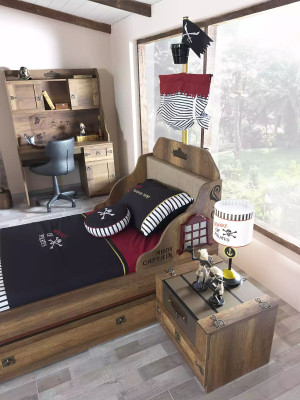 Nachtkonsole Kinderzimmer Nachttisch Holz Braun Kindernachttisch Luxus