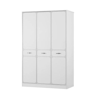 Holzschrank Luxus Kleiderschrank Schrank Möbel Holz Weiß 3 Tür Design