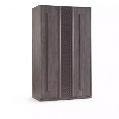 Holzschrank Luxus Kleiderschrank Schrank Möbel Holz Grau 3 türig Design