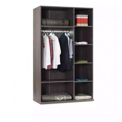 Holzschrank Luxus Kleiderschrank Schrank Möbel Holz Grau 3 türig Design