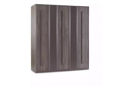 Luxus Kleiderschrank Schrank Holzschrank Möbel Holz Grau 5trg Design