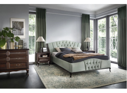 Bett Schlafzimmer Set Chesterfield Luxus Betten Möbel 2x Nachttisch 3tlg
