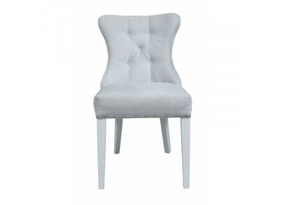 Grauer Polster Chesterfield Stuhl Designer Einitzer Lehnstühle Esszimmermöbel