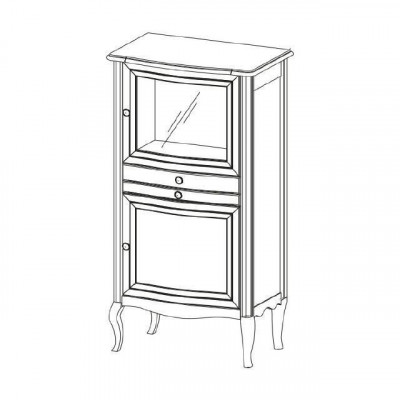 Echtholz Kommode Beistellschrank Klassische Bar Rustikale Landhaus PR-KB 1-2 L,R