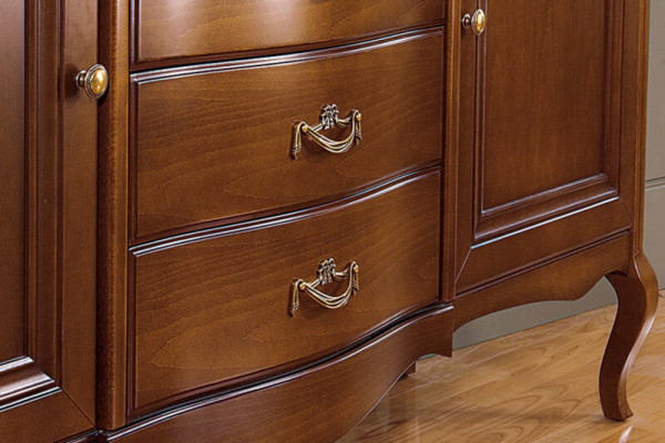 Echtholz Kommode Beistellschrank Klassische Bar Rustikale Landhaus PR-KB 1-2 L,R