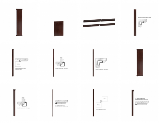 System Büro Möbel Deko Vitrine Aktenschrank Klassischer Holz Schrank Regal