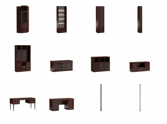 System Büro Möbel Deko Vitrine Aktenschrank Klassischer Holz Schrank Regal