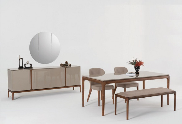 Esszimmer Set Stuhl Textil Küche Designer Stoff Polster Stühle