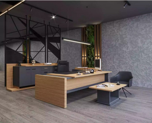 Büro Eckschreibtisch Möbel Schreibtisch Einrichtung Holztisch Cheftisch