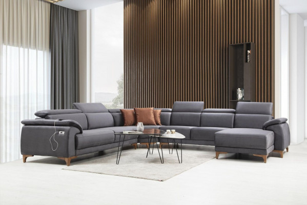 Wohnzimmer Ecksofa U-Form Polstermöbel Sofa Couch Modern Möbel Design