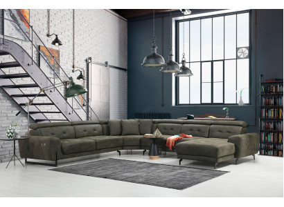 Wohnzimmer Ecksofa U-Form Luxus Möbel Modern Sofa Couch Eckgarnitur