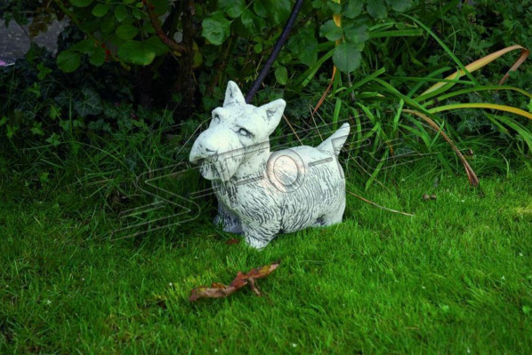 Garten Dekoration Hund Terrasse Stein Figuren Dekorative Weiß Statue Figur