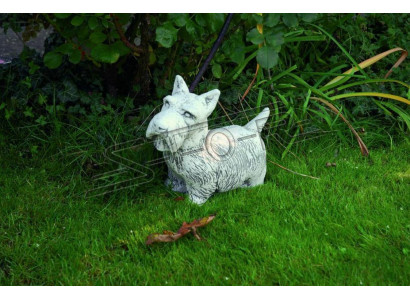 Garten Dekoration Hund Terrasse Stein Figuren Dekorative Weiß Statue Figur