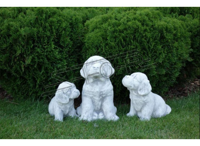 Garten Dekoration Hund Terrasse Stein Figur Figuren Dekorative Weiß Statue