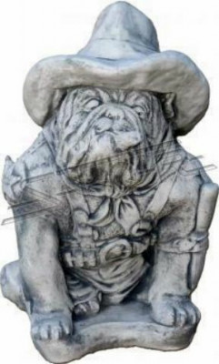 Garten Dekoration Hund Terrasse Stein Figuren Weiß Dekorative Statue Figur