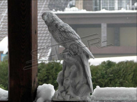 Garten Dekoration Papagei Terrasse Stein Figuren Figur Statue